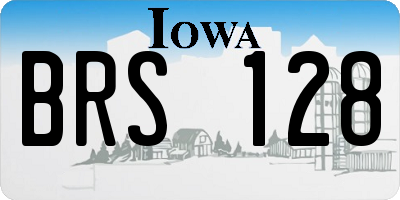 IA license plate BRS128