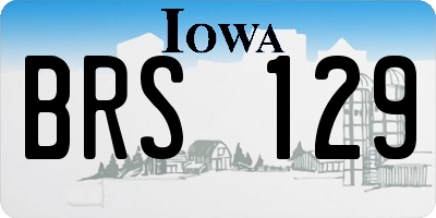 IA license plate BRS129