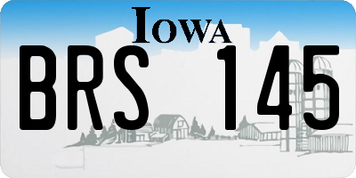 IA license plate BRS145