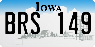 IA license plate BRS149