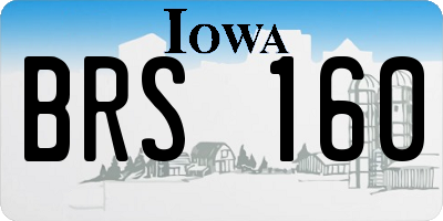 IA license plate BRS160