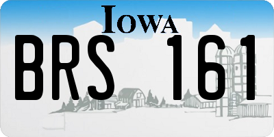 IA license plate BRS161