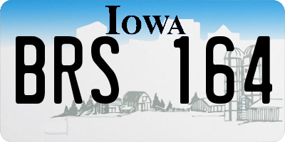 IA license plate BRS164