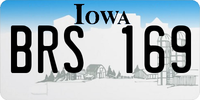 IA license plate BRS169