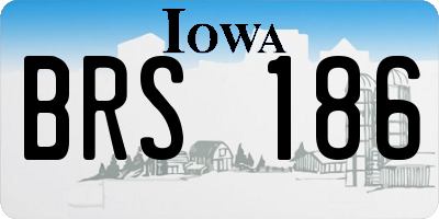 IA license plate BRS186