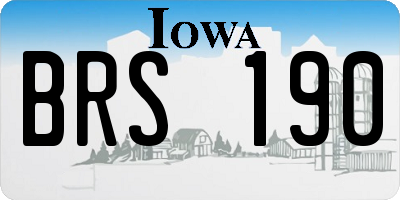IA license plate BRS190