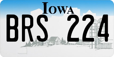 IA license plate BRS224