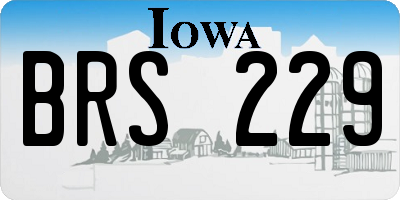 IA license plate BRS229
