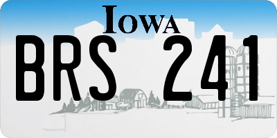 IA license plate BRS241