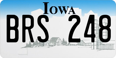 IA license plate BRS248