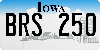 IA license plate BRS250