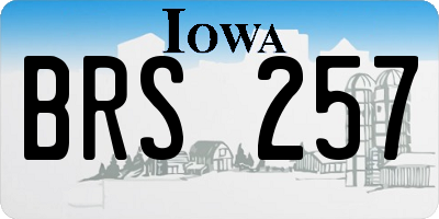 IA license plate BRS257