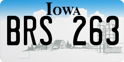 IA license plate BRS263