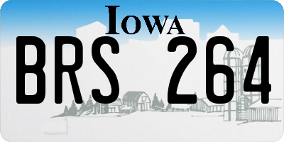 IA license plate BRS264