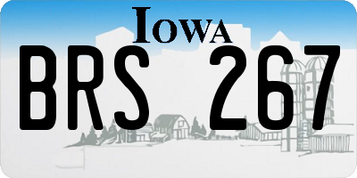 IA license plate BRS267