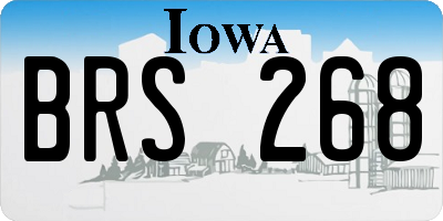 IA license plate BRS268