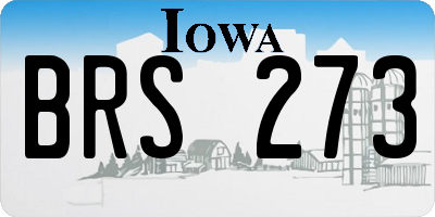 IA license plate BRS273