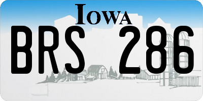 IA license plate BRS286