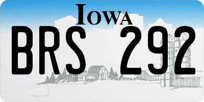 IA license plate BRS292