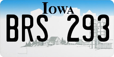 IA license plate BRS293