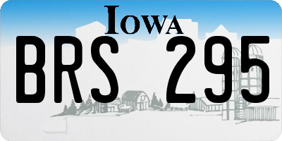 IA license plate BRS295