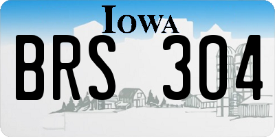 IA license plate BRS304