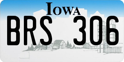 IA license plate BRS306