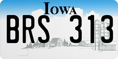 IA license plate BRS313