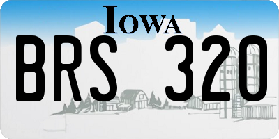 IA license plate BRS320