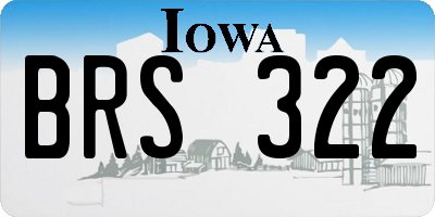 IA license plate BRS322
