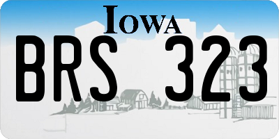 IA license plate BRS323