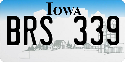 IA license plate BRS339