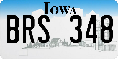 IA license plate BRS348