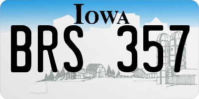 IA license plate BRS357