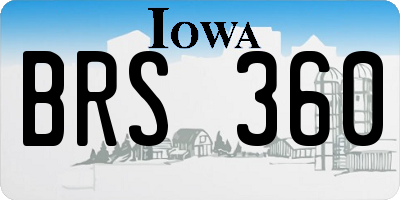 IA license plate BRS360