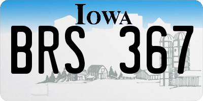 IA license plate BRS367