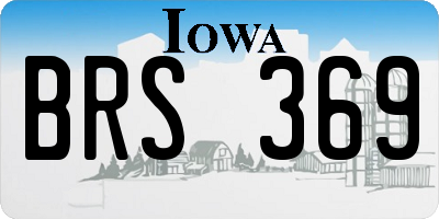 IA license plate BRS369