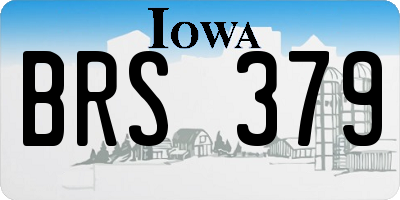 IA license plate BRS379