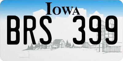 IA license plate BRS399