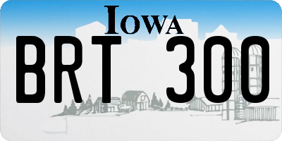 IA license plate BRT300