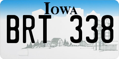 IA license plate BRT338