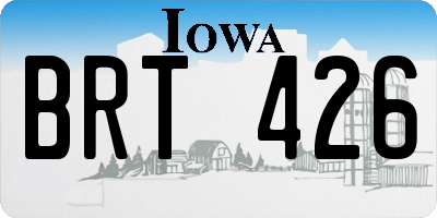 IA license plate BRT426