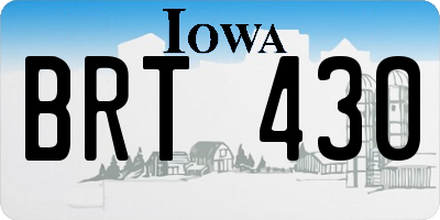 IA license plate BRT430