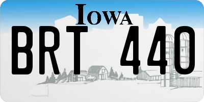 IA license plate BRT440