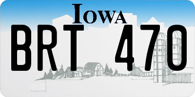 IA license plate BRT470