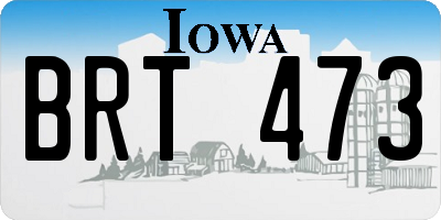 IA license plate BRT473
