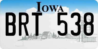 IA license plate BRT538
