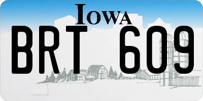 IA license plate BRT609