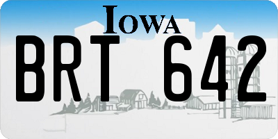 IA license plate BRT642