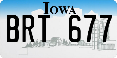 IA license plate BRT677